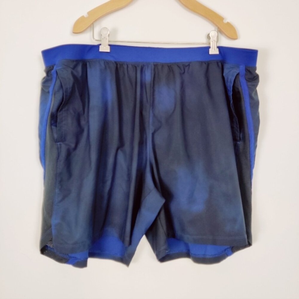 Under Armour Women's Athletic Shorts in Blue Size 3XL Tie Dye Activewear Gym